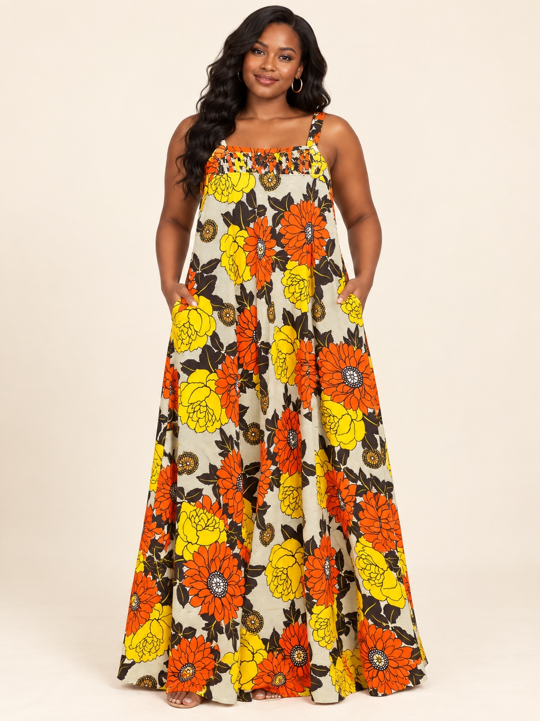 Style #401 Woven Stories dress in floral print